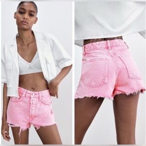Zara bubblegum punk shorts